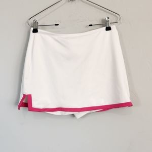 Champion Women's White & Pink Skort Skirt Tennis Golf Pockets Medium Stretch.